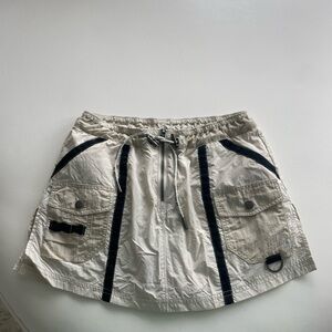 Free People Movement Beige and Black Pocketed Skort